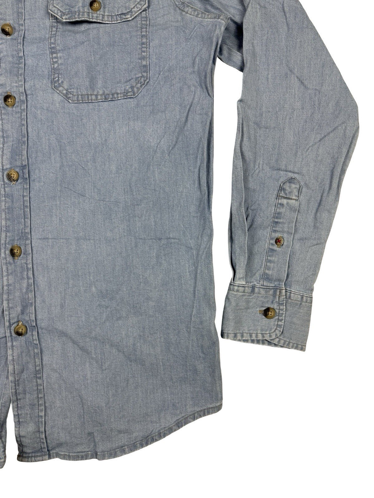 Wrangler Light Blue Western Button Shirt Small
