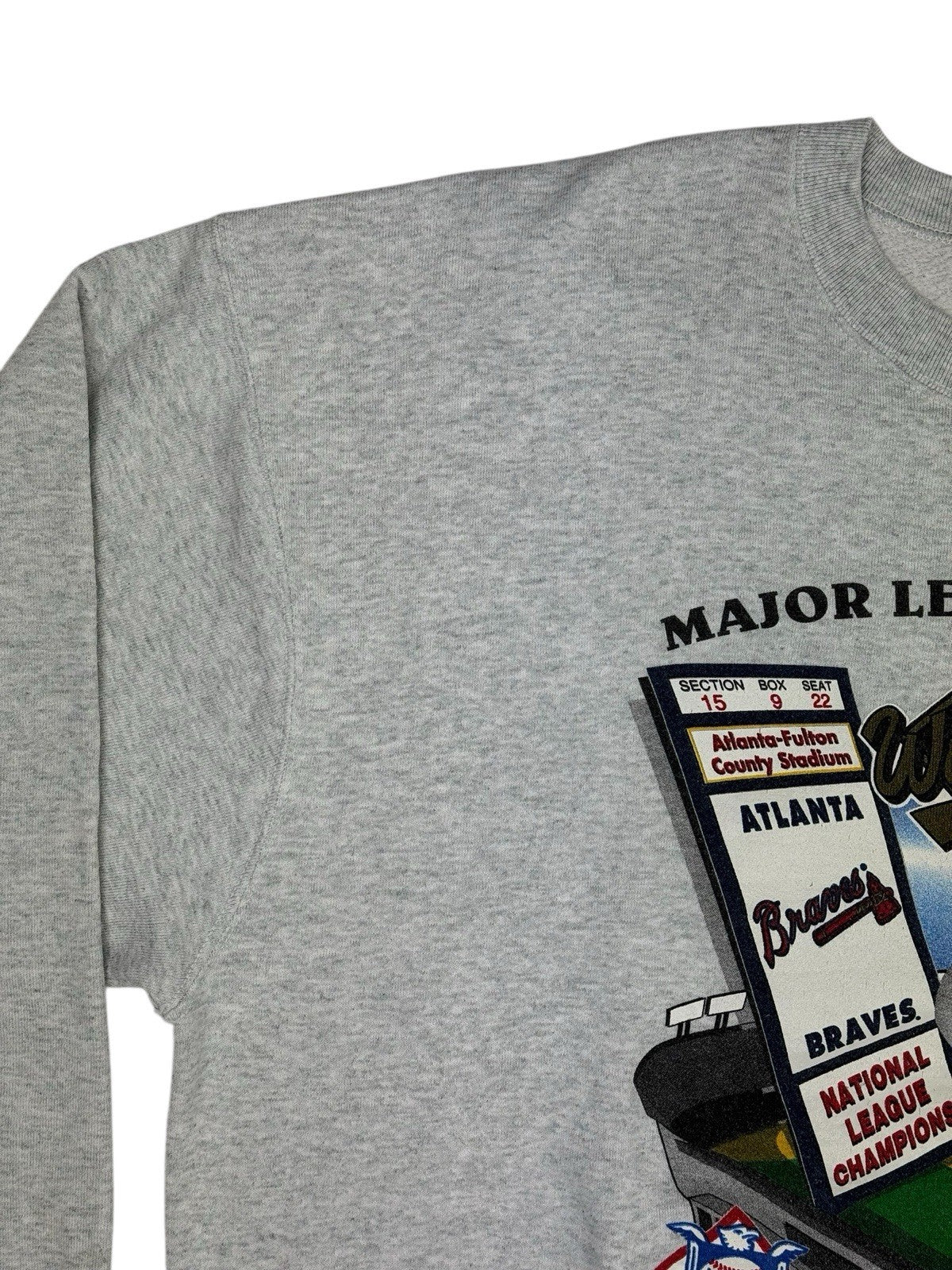 MLB Grey World Series 1995 Atlanta Braves Cleveland Indians Jumper XL