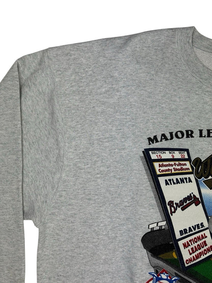 MLB Grey World Series 1995 Atlanta Braves Cleveland Indians Jumper XL