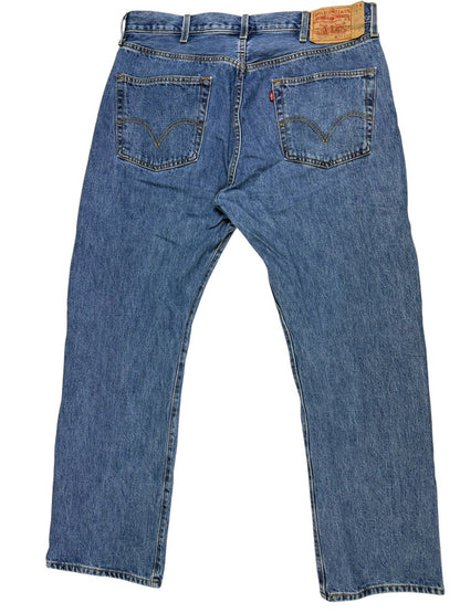 Levi's 501 Retro Blue Straight Leg Denim Jeans 38W 32L