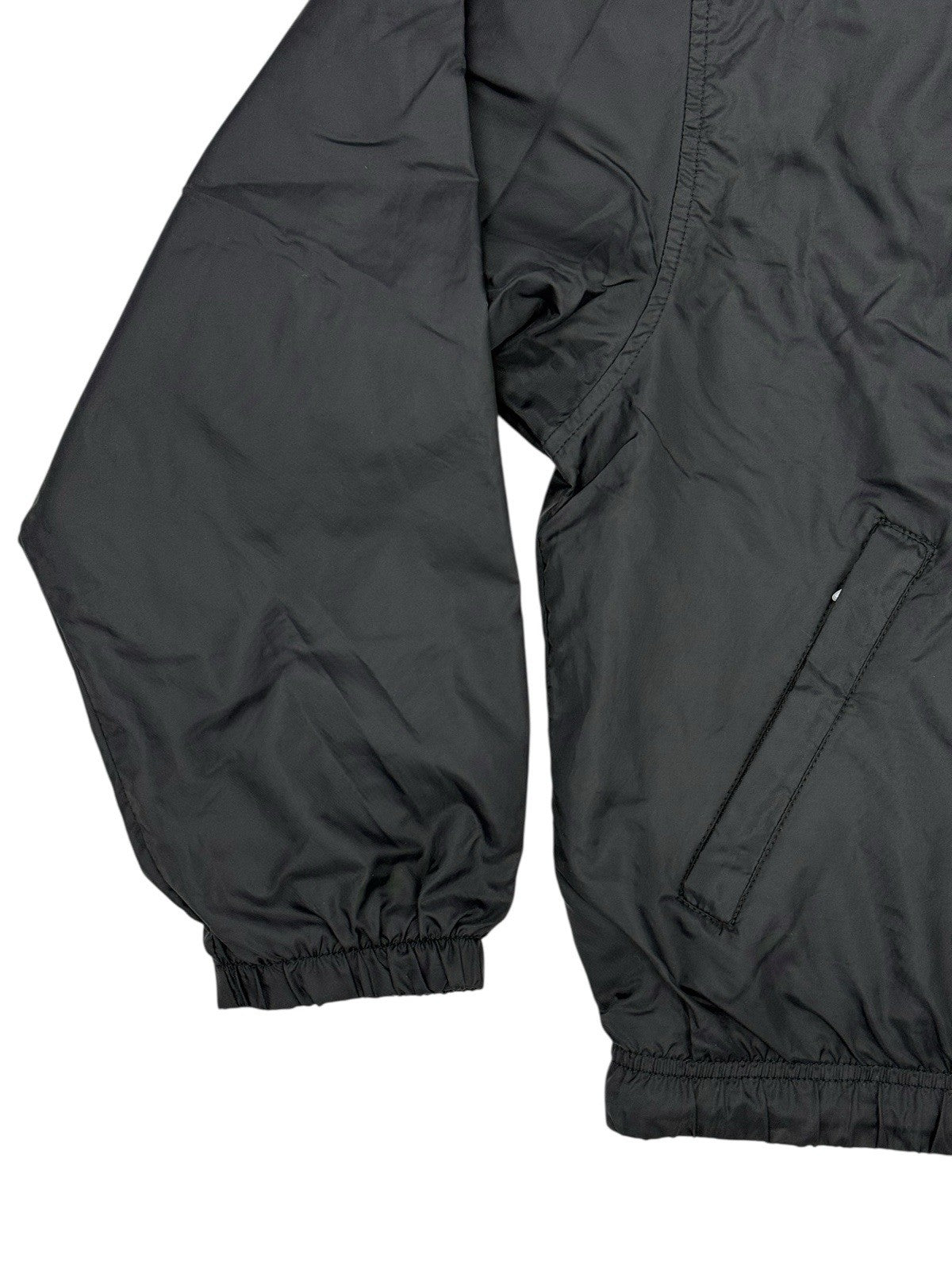 Nike Vintage Black Nylon Coaches Windbreaker Jacket Size 12-14 (Large)
