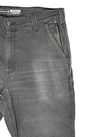 Carhartt Grey Straight Fit Rugged Flex Jeans 33W 34L