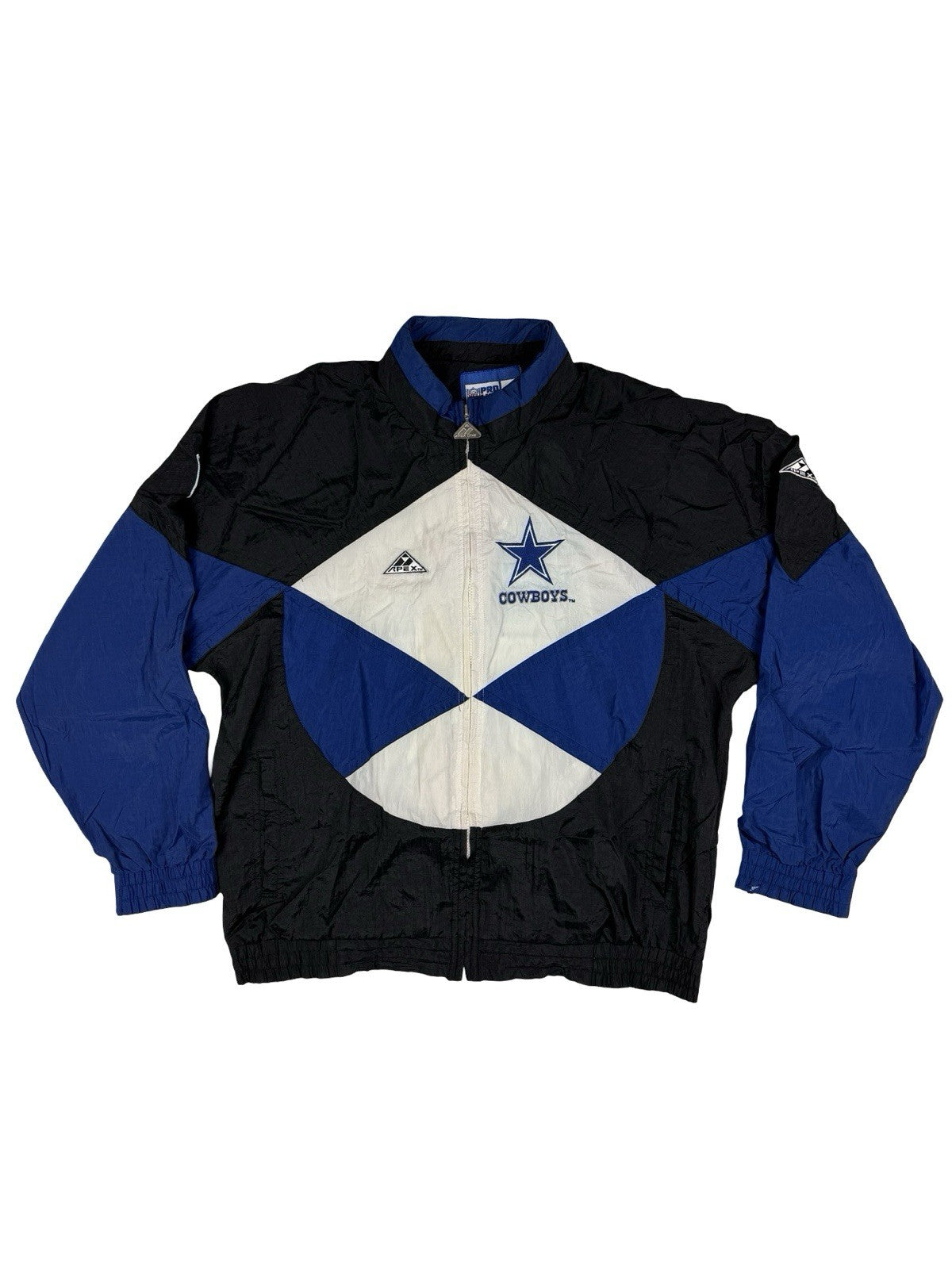 NFL Apex One Vintage Pro Line Dallas Cowboys Windbreaker Jacket Large