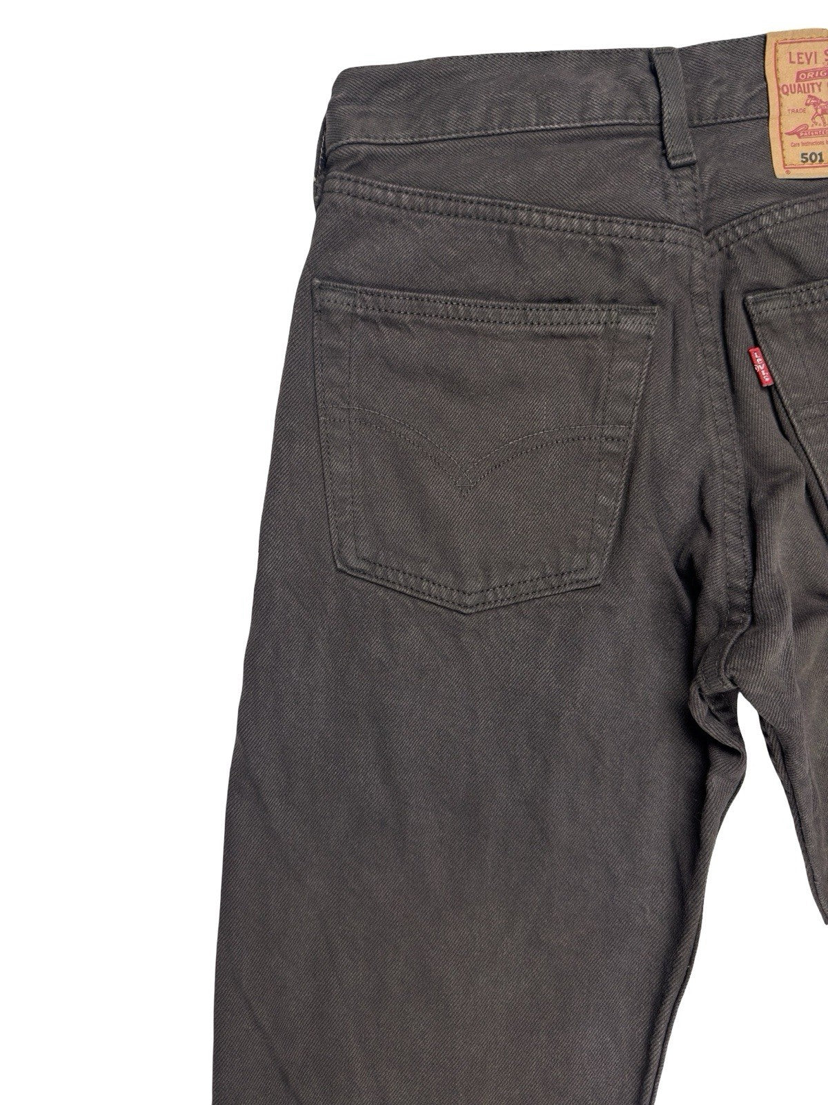 Levi's 501 Vintage Brown Straight Leg Denim Jeans 26W 34L