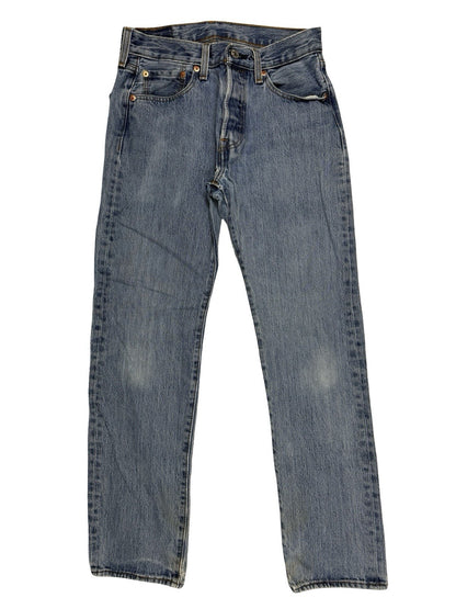Levi's 501 Light Blue Straight Leg Denim Jeans 28W 30L