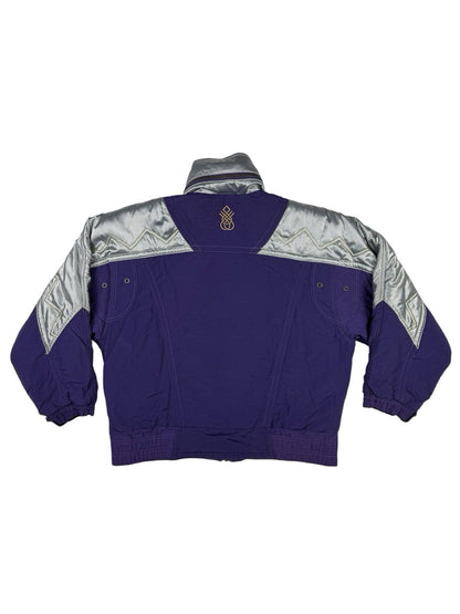 Retro Rodeo Purple Insulated Outdoor Y2K Zip Ski Jacket Women's Size 14