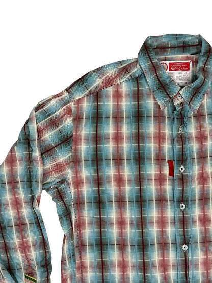 Robert Graham Multi Plaid Cotton Shirt Large
