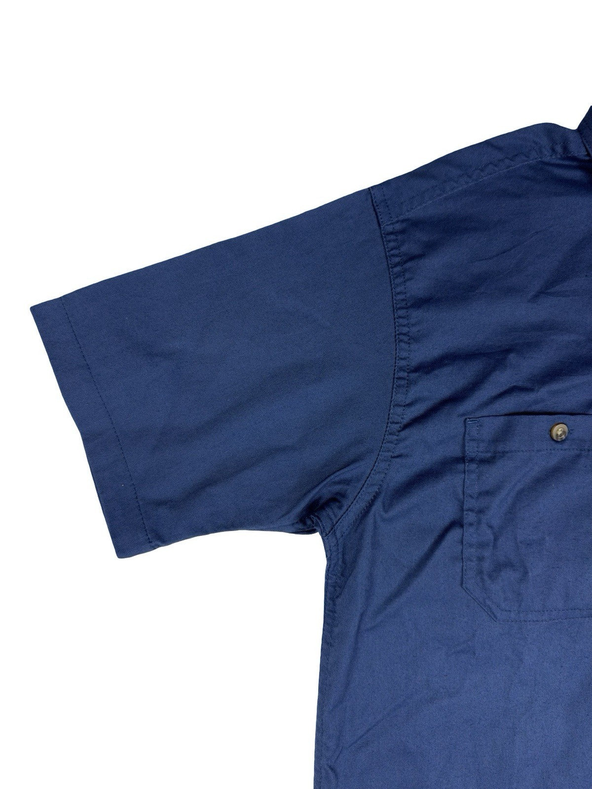 Carhartt Blue Short Sleeve Button Work Shirt Medium