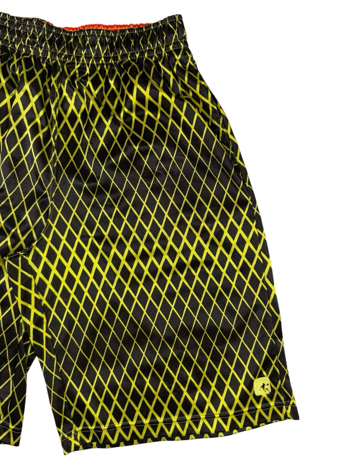 AND1 Black Striped Polyester Basketball Sport Shorts Medium