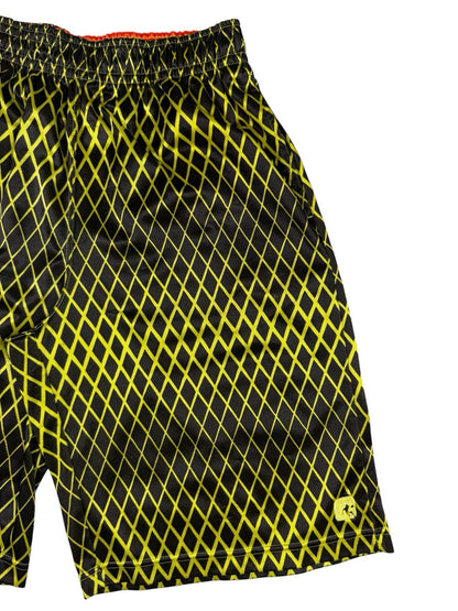AND1 Black Striped Polyester Basketball Sport Shorts Medium
