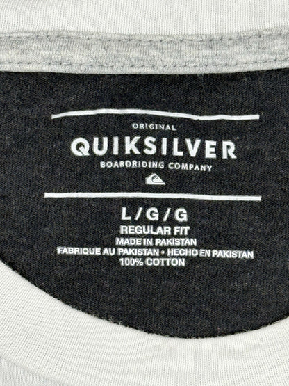 Quicksilver Grey Embroidered Regular Fit Top Large