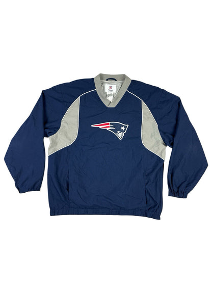 NFL New England Patriots Retro Blue Lined Jumper American Football Medium