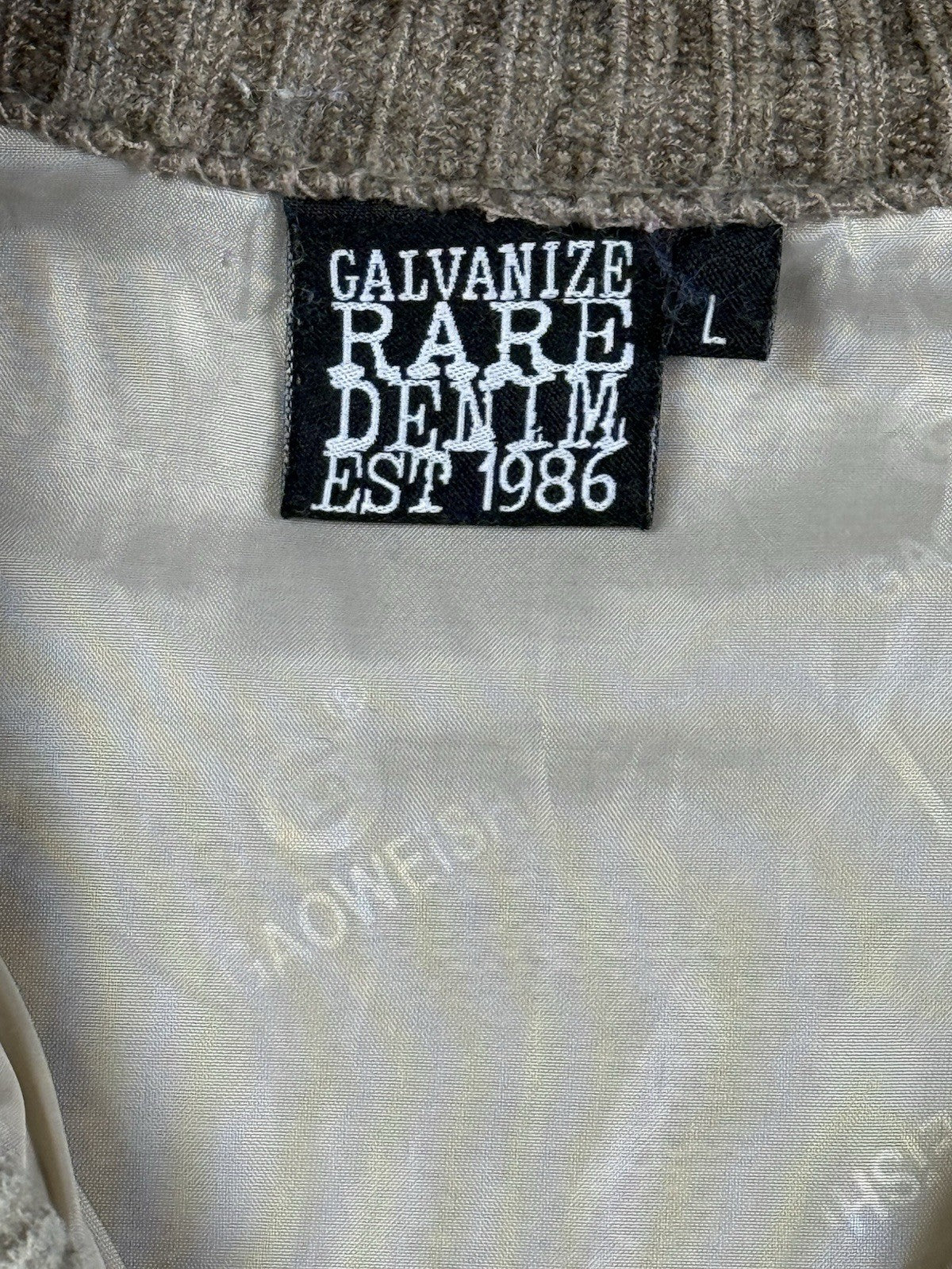 Galvanize Brown Beige Knit Zip Jumper Jacket Large