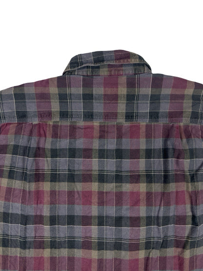 Carhartt Rugged Flex Relaxed Fit Purple Plaid Flannel Shirt Large