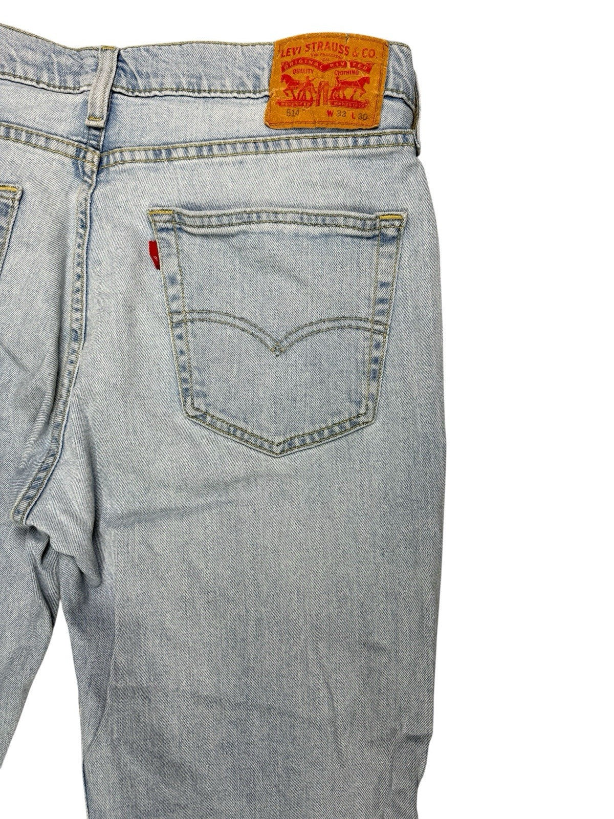 Levi's 514 Light Blue Denim Straight Leg Jeans 33W 30L