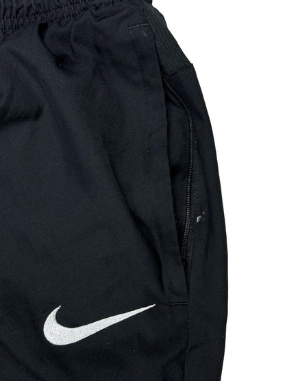 Nike Black Polyester Active Zipped Track Pant Bottoms Medium