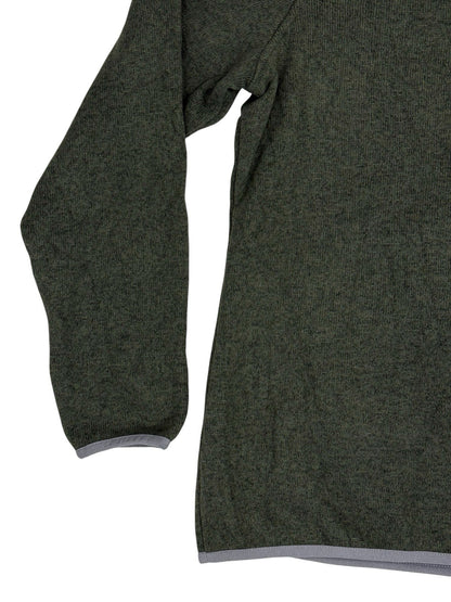 LL Bean Green Fleece Snap Jumper Medium