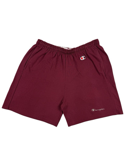 Champion Vintage Maroon Cotton Blend Sport Sweat Shorts XL (40-42)