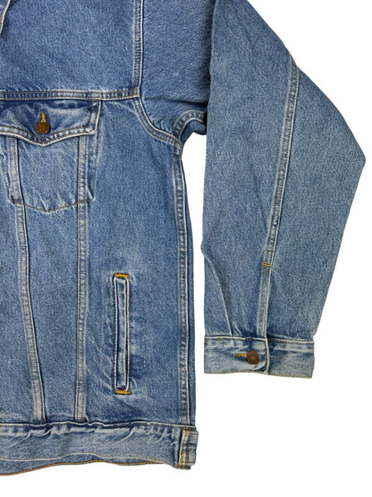 Route 66 Retro Light Blue Denim Y2K Jacket Large
