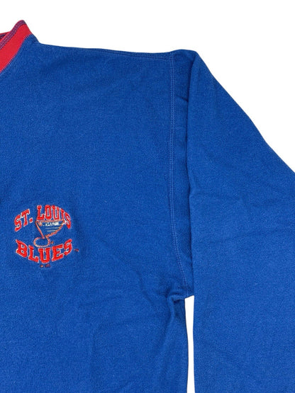 St Louis Blues Vintage NHL Pro Edge Henley Jumper Large