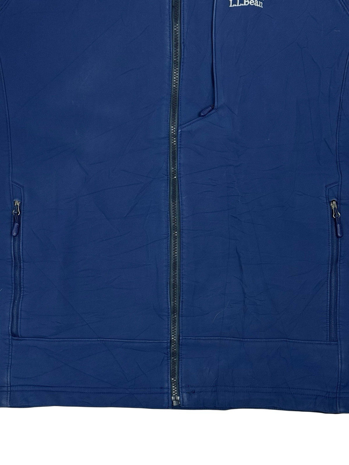 LL Bean Blue Softshell Fleece Lined Jacket XL