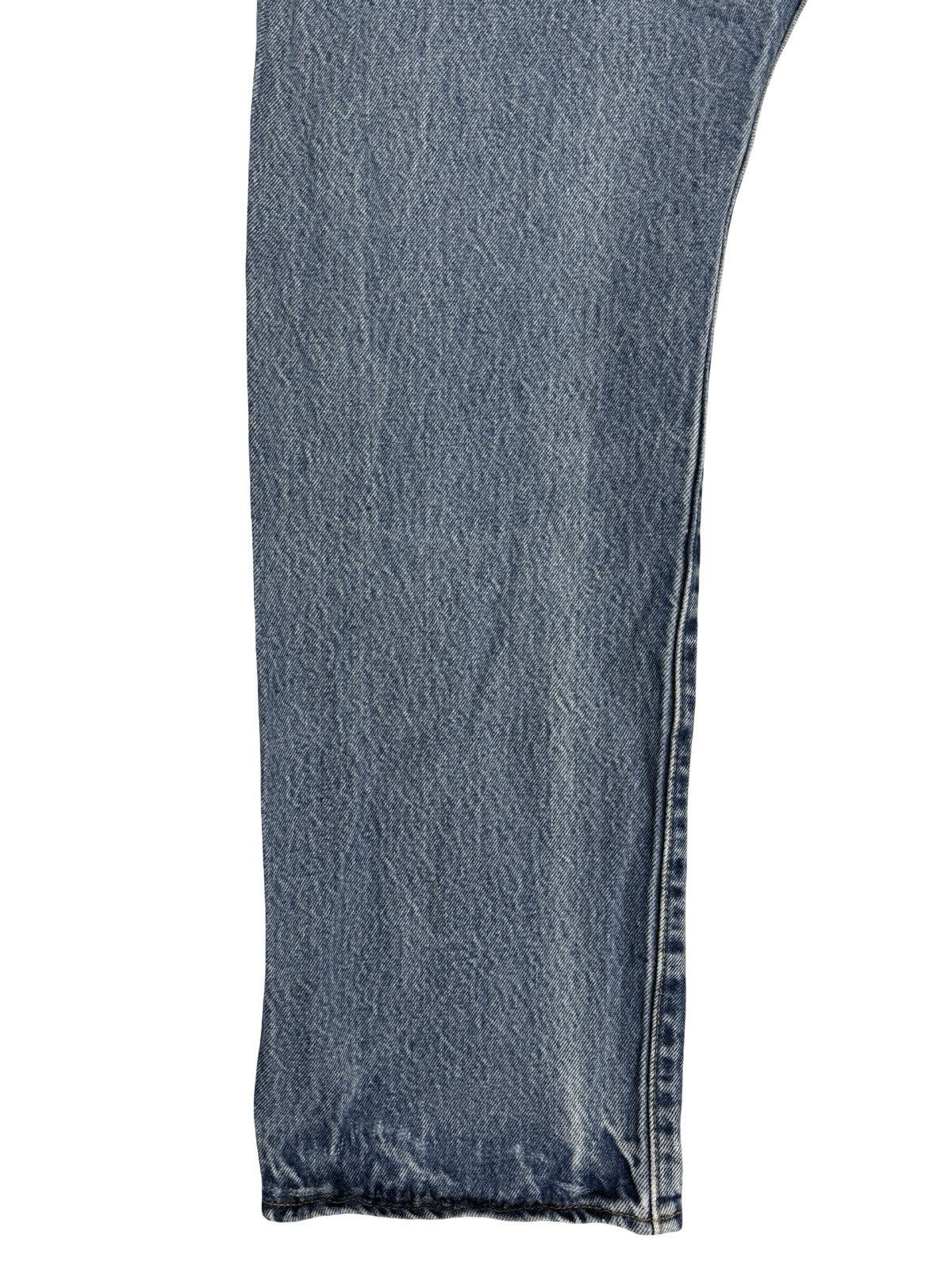 Levi's 501 Blue Straight Leg Distressed Paint Denim Jeans 36W 32L