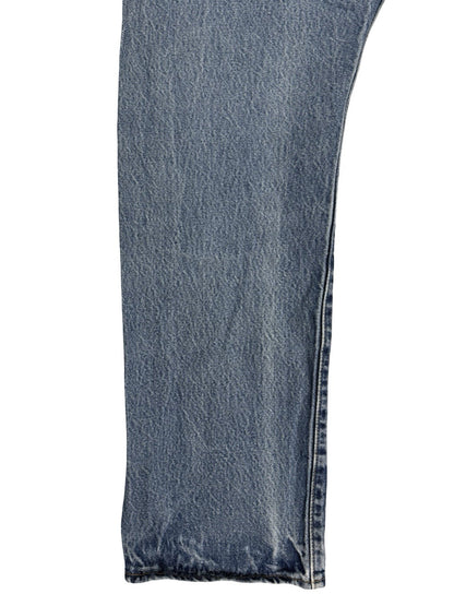 Levi's 501 Blue Straight Leg Distressed Paint Denim Jeans 36W 32L