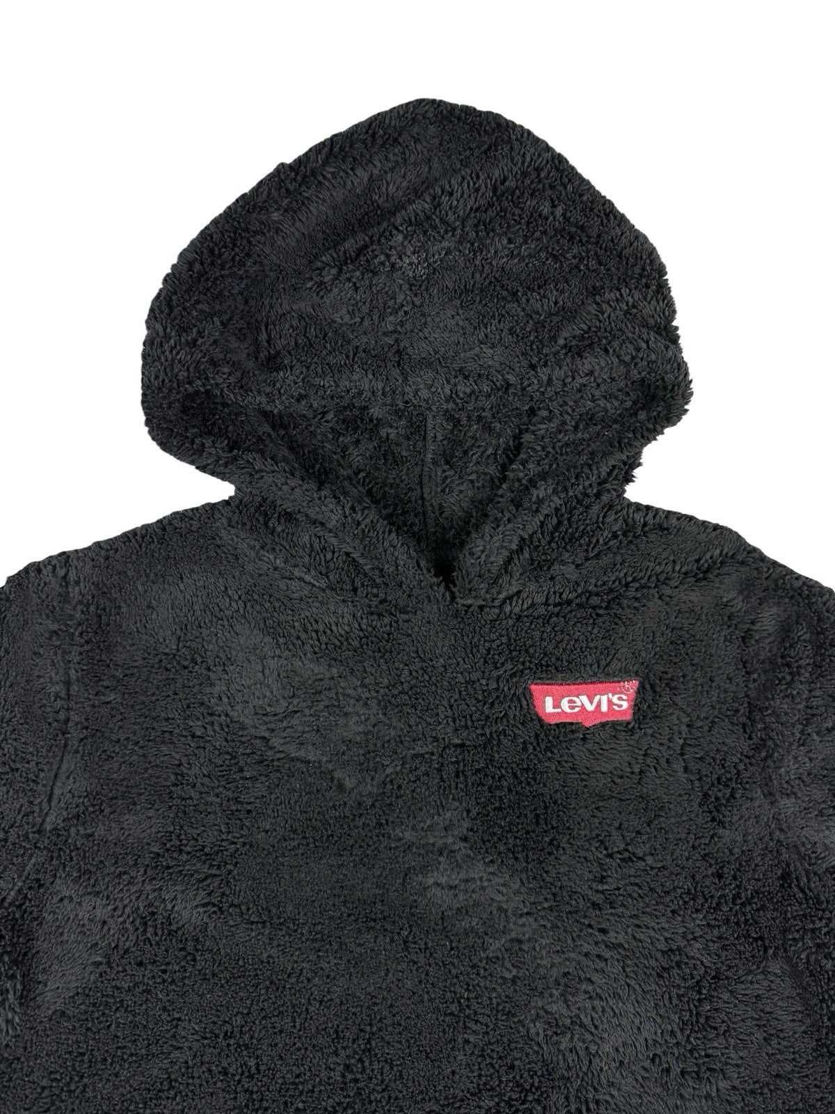 Levi's Black Fluffy Teddy Fleece Hoodie Youth XL (Age 13-15)