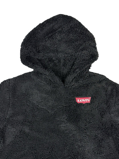 Levi's Black Fluffy Teddy Fleece Hoodie Youth XL (Age 13-15)
