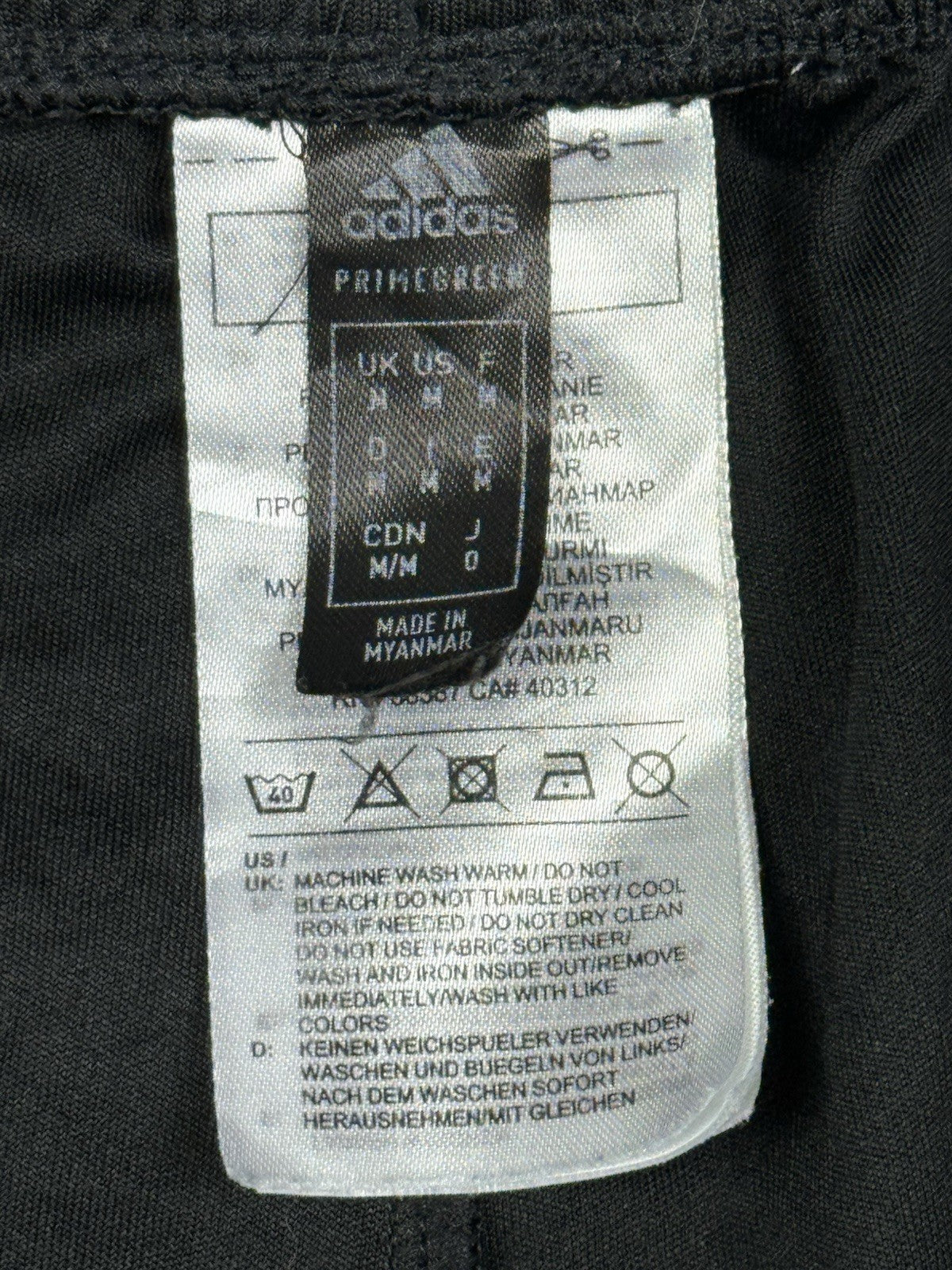 Adidas Black Primegreen Polyester Football Sport Shorts Medium