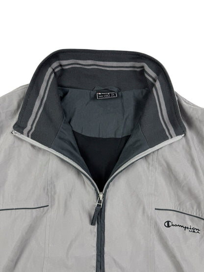 Champion Retro Grey Lined Zip Track  Jacket 2XL