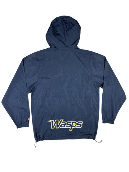 Champion Blue E&H Wasps College Hooded Zip Track Jacket Medium