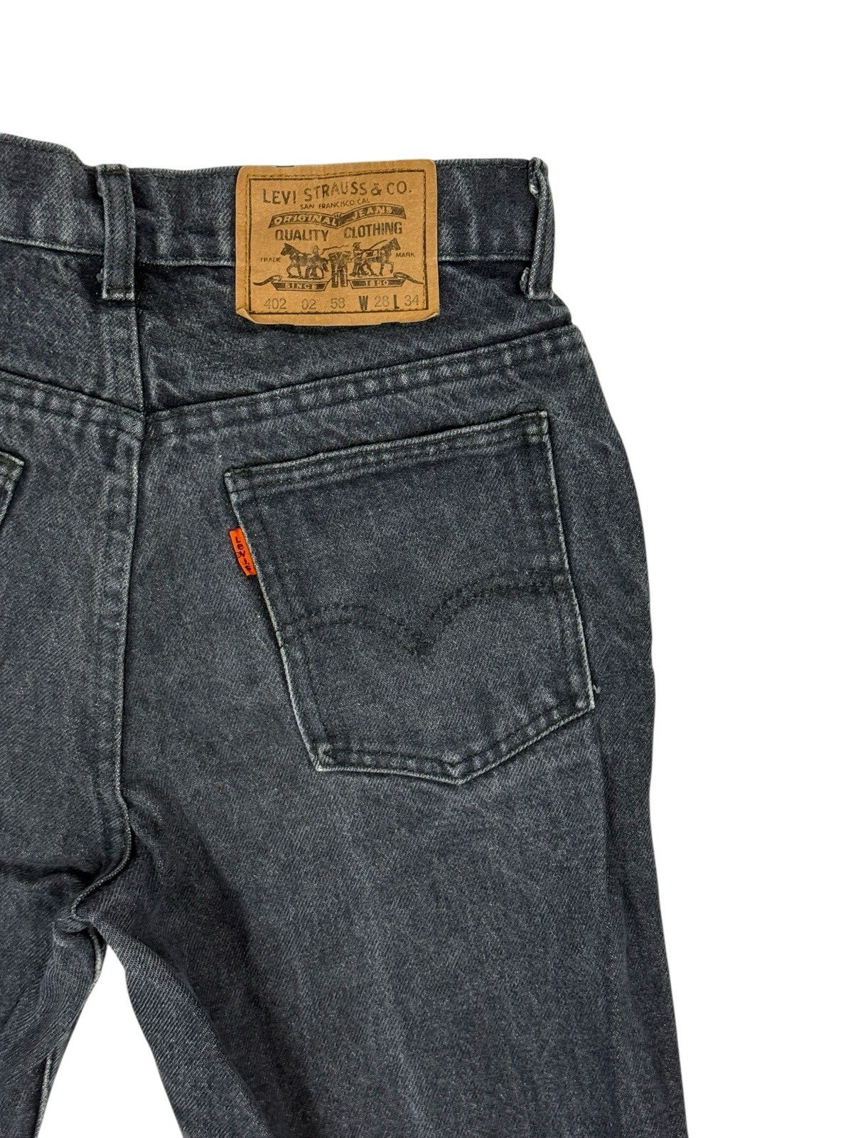 Levi's Grey Denim Tapered Jeans 28W 25L