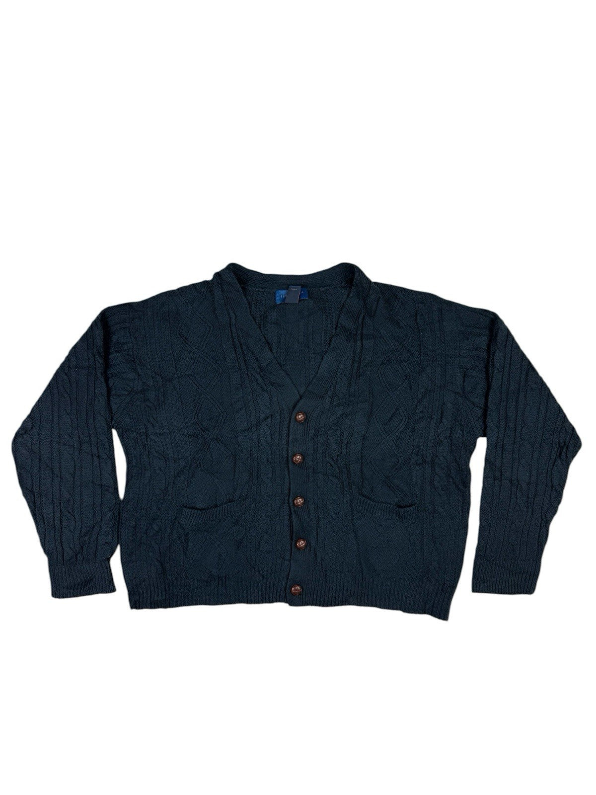 Towncraft Retro Blue Knit Cardigan XL