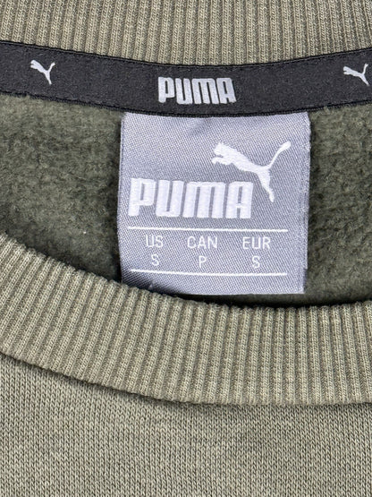 Puma Green Printed Crewneck Jumper Small