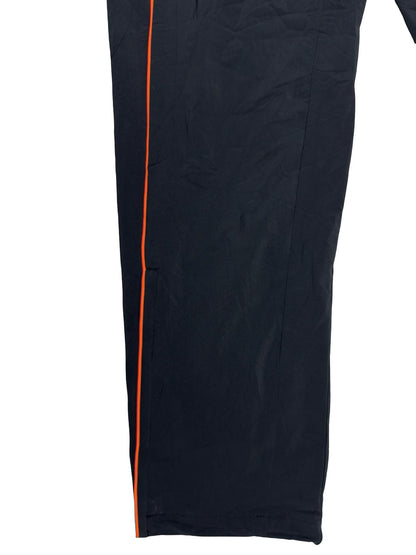 Lotto Black White Mesh Lined Adjustable Tracksuit Bottoms Medium