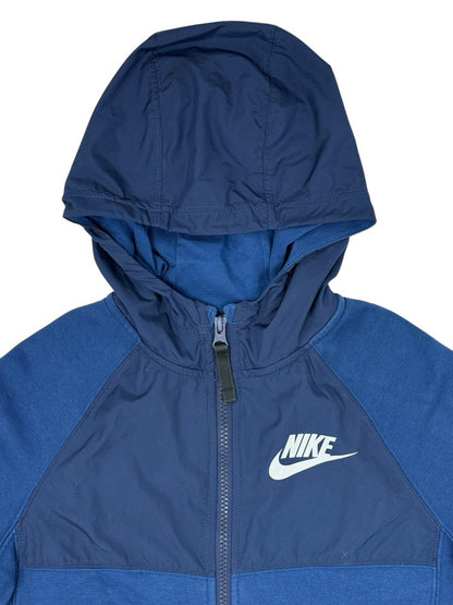 Nike Blue Zip Hooded Jacket Size Youth Medium