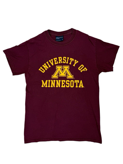 University of Minnesota Retro Maroon American College Top Tshirt Small