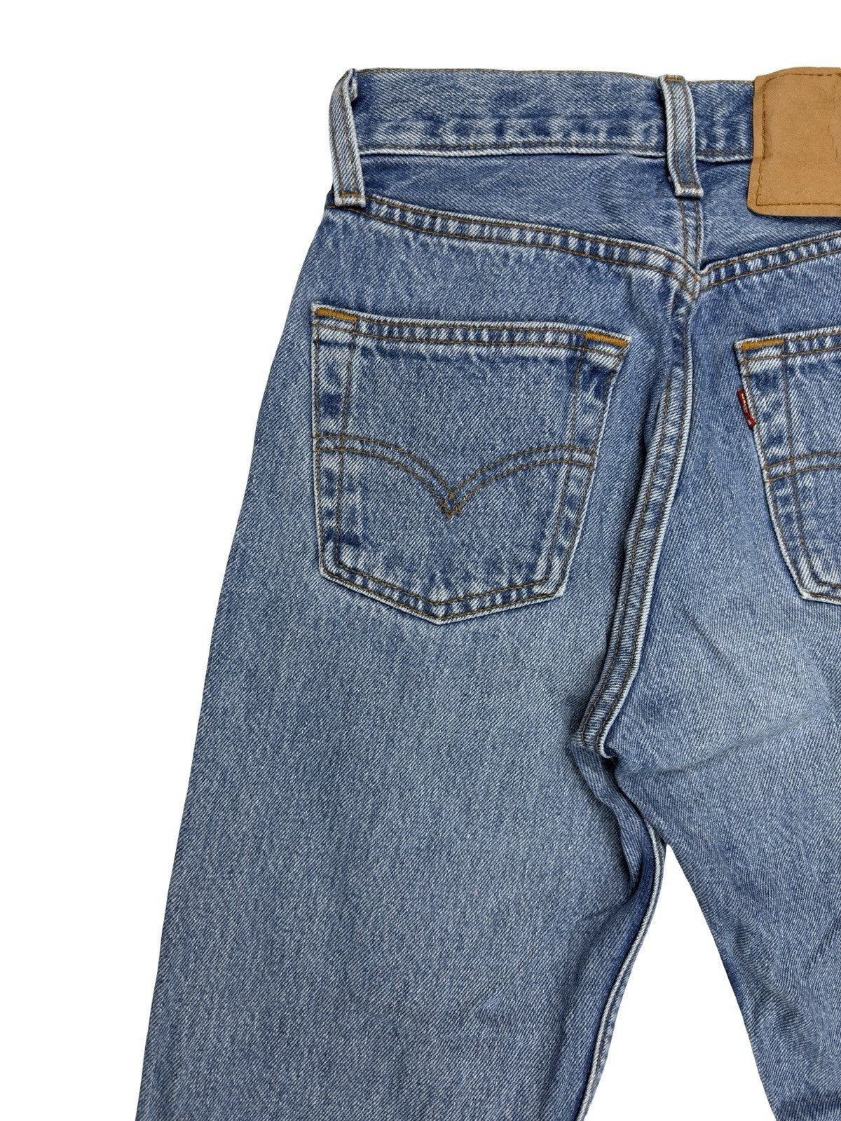 Levi's 501 Vintage Blue Straight Fit Women's Denim Jeans 25W 34L Made In USA