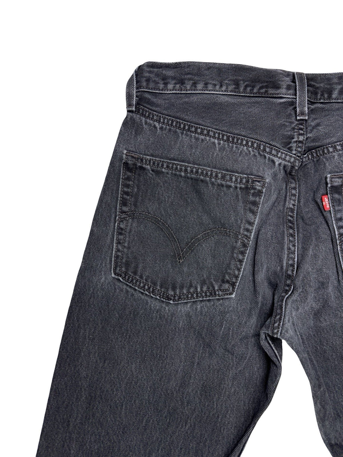 Levi's 501 Black Faded Retro Straight Leg Denim Jeans 32W 30L