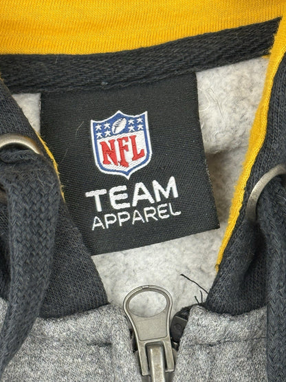 NFL Pittsburgh Steelers Retro Grey Zip Hoodie Jacket XL