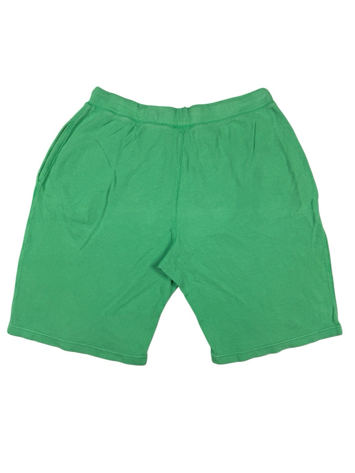 Polo Ralph Lauren Green Cotton Waffle Pattern Lounge Jogger Sweat Shorts Large
