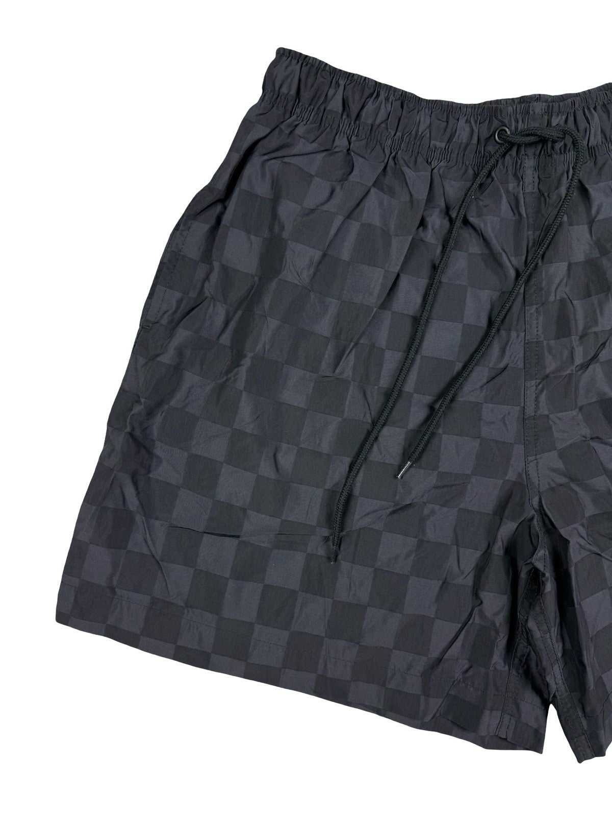 Nike Black Checker Pattern Nylon Sport Shorts XL