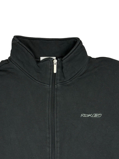 Reebok Black Retro Zip Cotton Fleece Lined Jacket XL