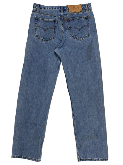 Levi's 501 Vintage Relaxed Fit Tapered Leg Blue Denim Jeans 34W 34L USA