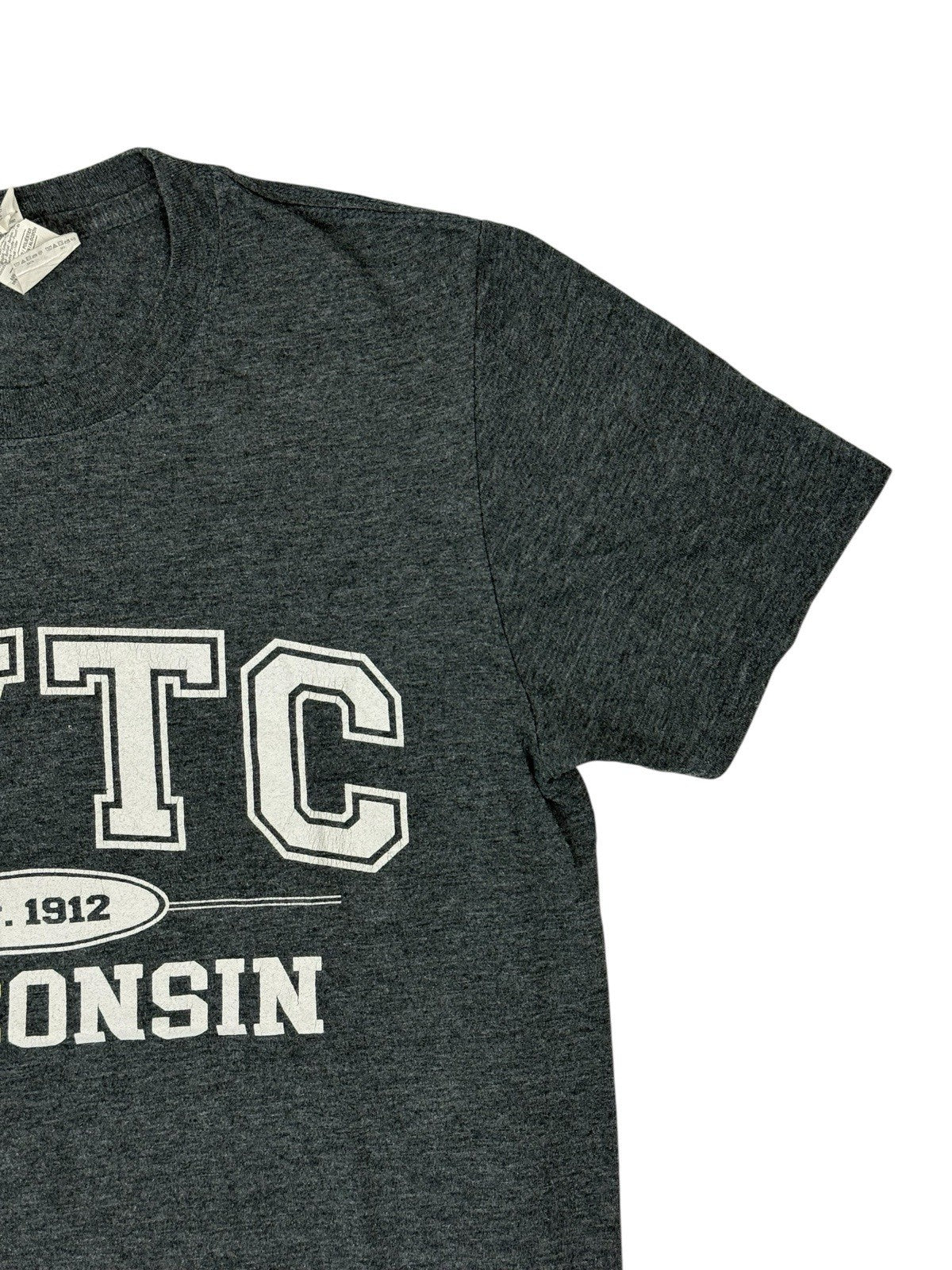 Chippewa Valley Technical College Retro Grey Printed USA Sports Top Small