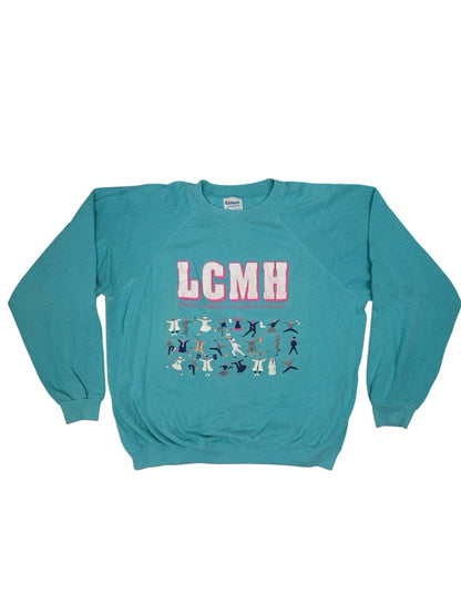 LCMH Mary Hospital Vintage Blue Printed Hanes Jumper XL