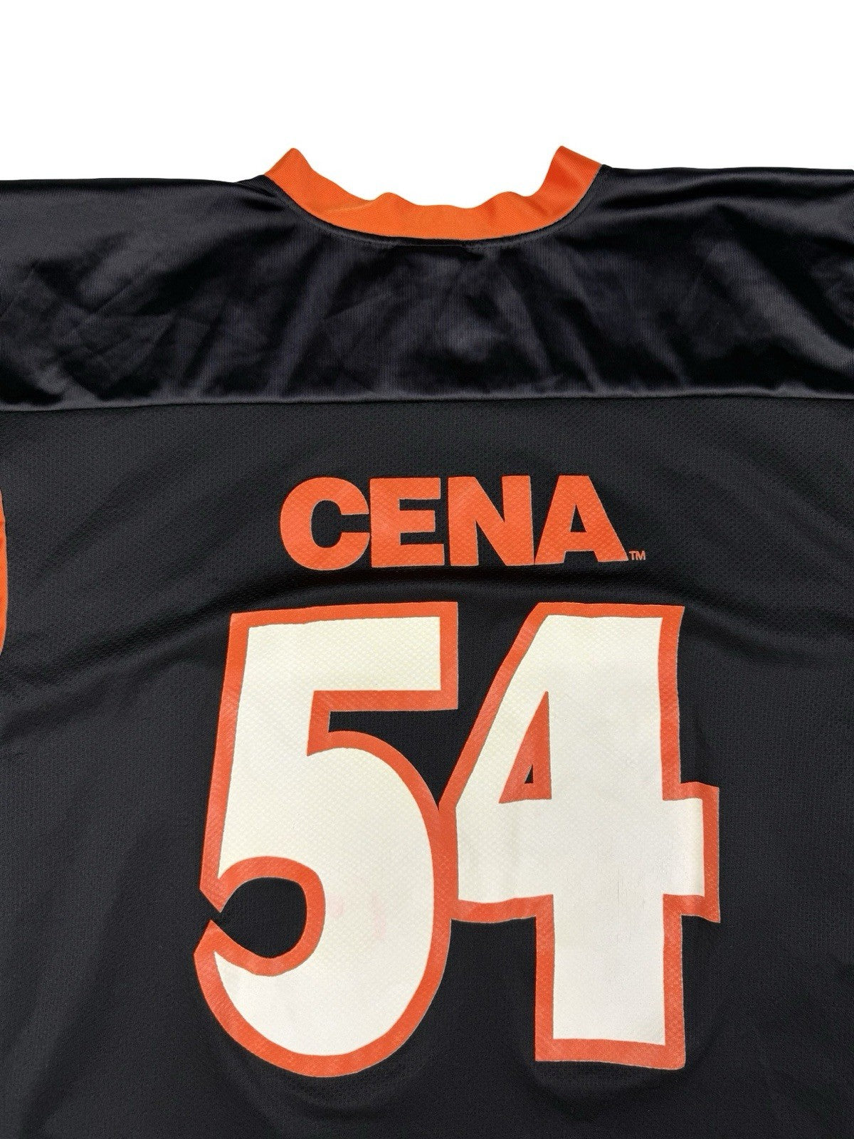 John Cena Black WrestleMania 24 Beware of Dog Football Top Large