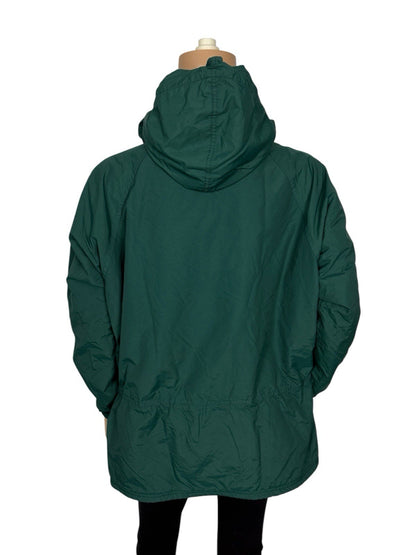 LL Bean Vintage Green Thinsulate Anorak Poncho Large
