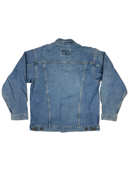 Route 66 Retro Light Blue Denim Y2K Jacket Large